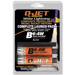 Quest Q-Jet™ B6-4W White Lightning Rocket Motors Value 25-Pack - Q6418